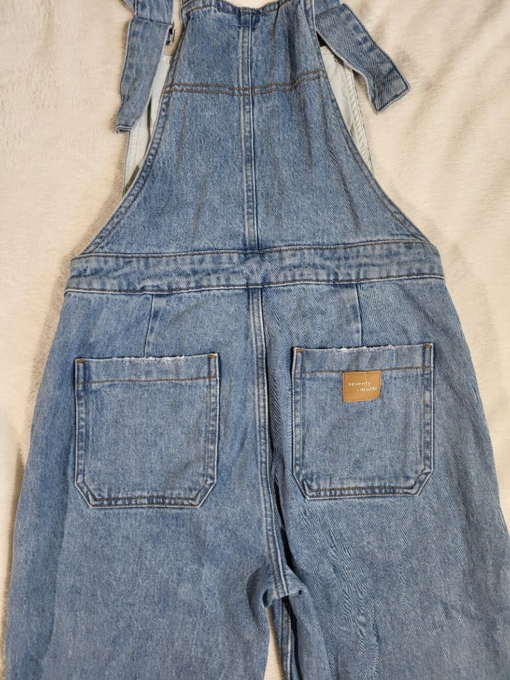 Anthropologie Seventy + Mochi Elodie Frill Dungaree - Rodeo Vintage - Size 8 - Picture 16 of 16